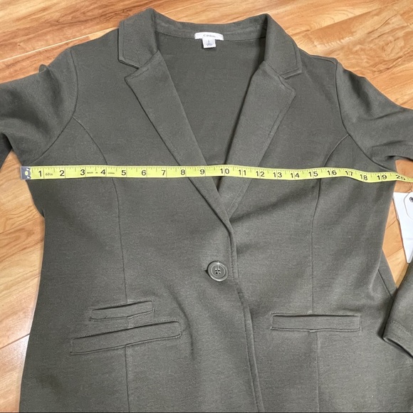 Women's Cotton Button Blazer Jacket - Picture 4 of 8